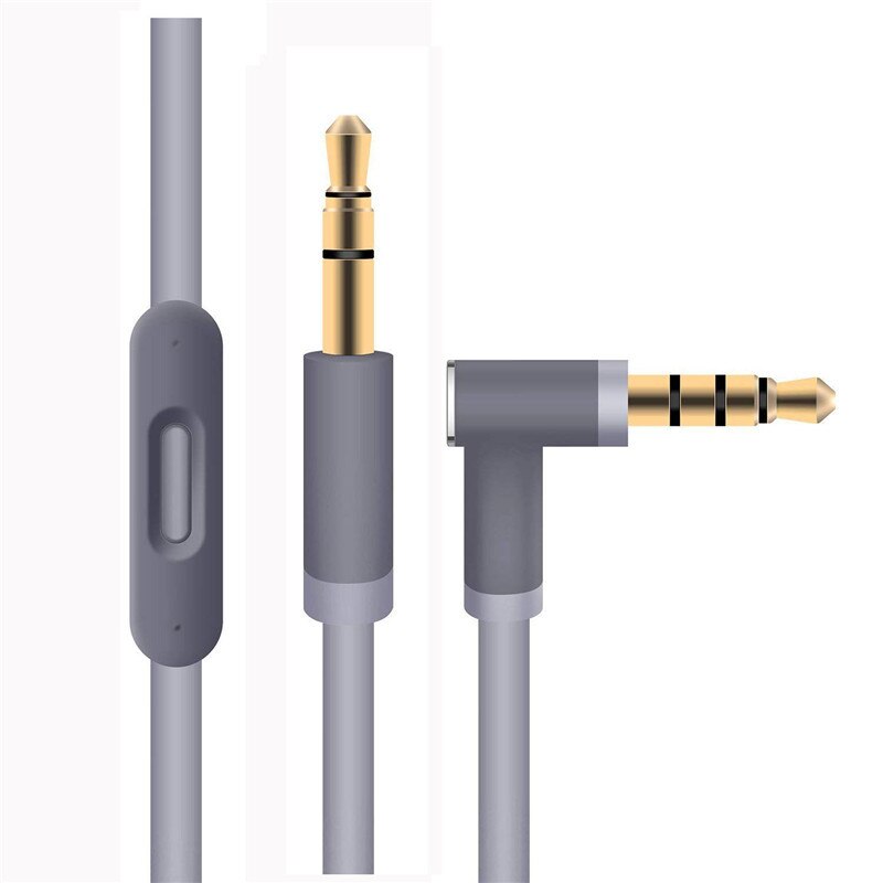 Cable de repuesto para auriculares Beats Solo/Solo HD/Solo2/Solo3/Mixr/studio2/studio3/pro, 3,5mm a 3,5mm: Grey