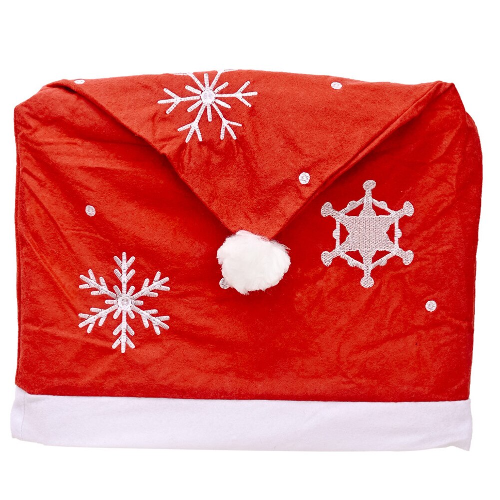 Vrolijk Kerstfeest Stoel Cover Non-woven Xmas Decor Kruk Cap Hotel Stoel Hoed Stoel Rode Covers Voor Party: Default Title