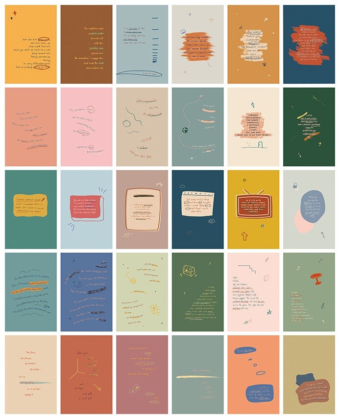 143mmx93mm colorful inspiration paper postcard