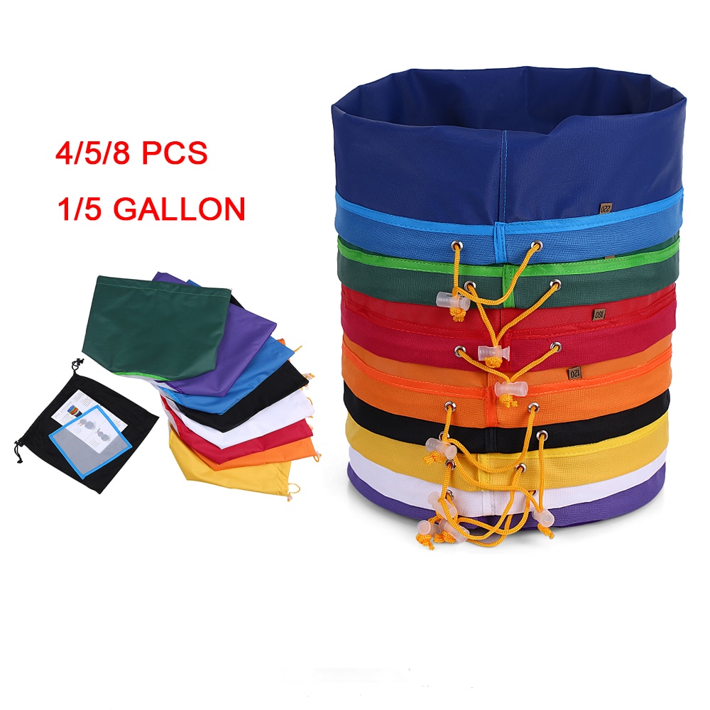 5 Gallon Filter Bag Bubble Bag Garden Grow Bag Ice Hash Herbal Bags Essence Extractor Kit Extraction Planting Growing Bags Mesh