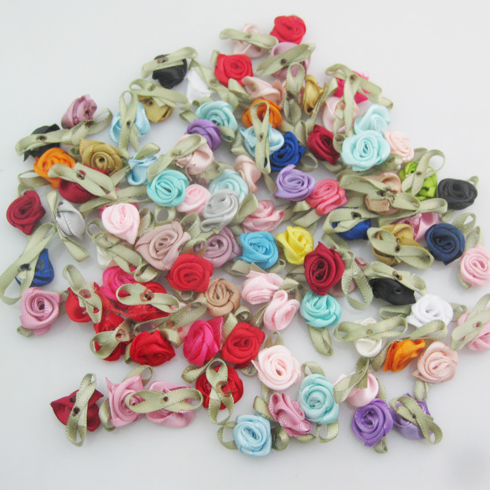 30 Farben zur Auswahl, 50 Stück, modische Rosenrosetten mit Blatt, Stoff, Blumen, Zubehör, DIY, Basteln, Nähzubehör
