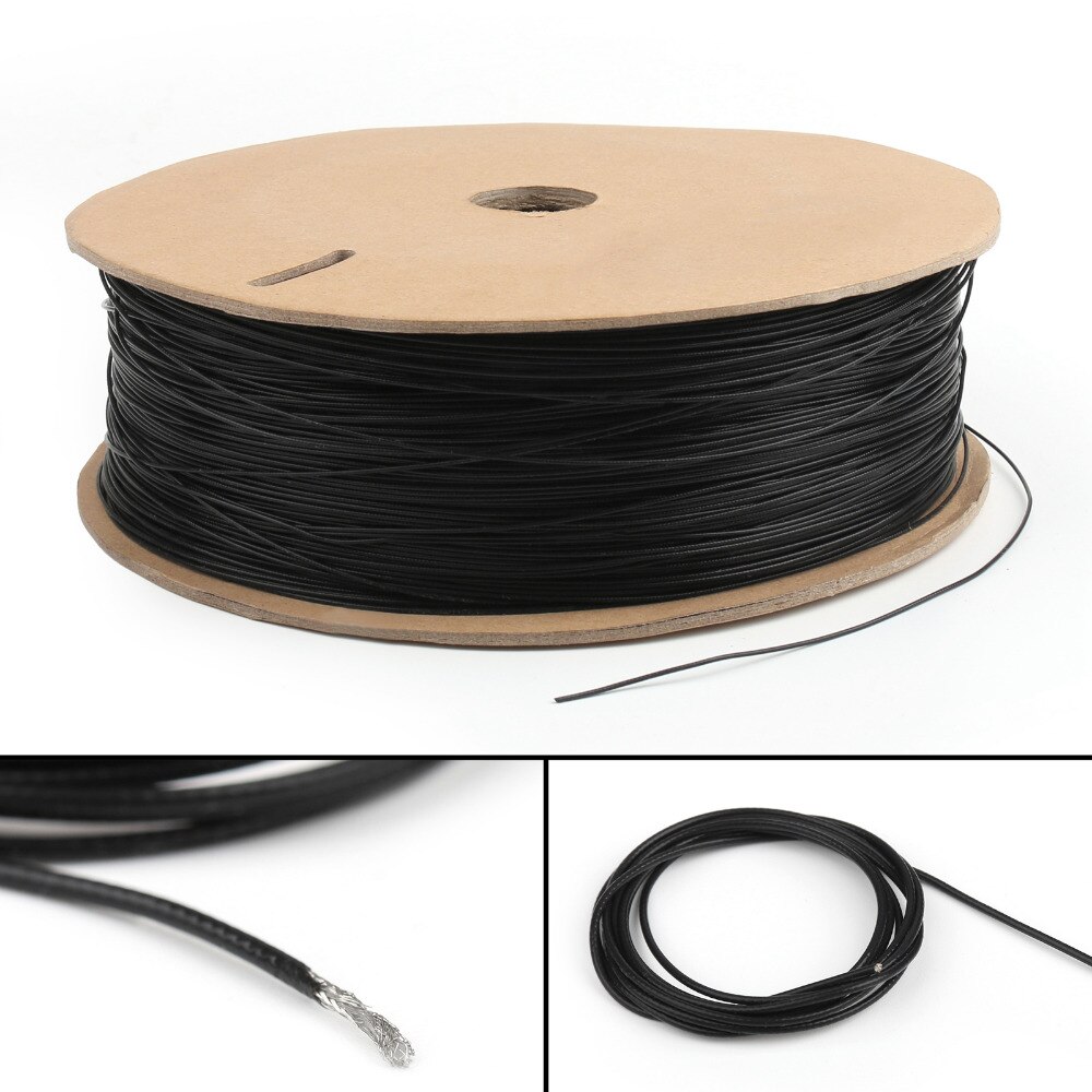 Areyourshop 1.13mm Mini Coaxial Wires Coaxial Antenna Wire Cable Single Core 20m 8in 50 ohm 1PCS Con