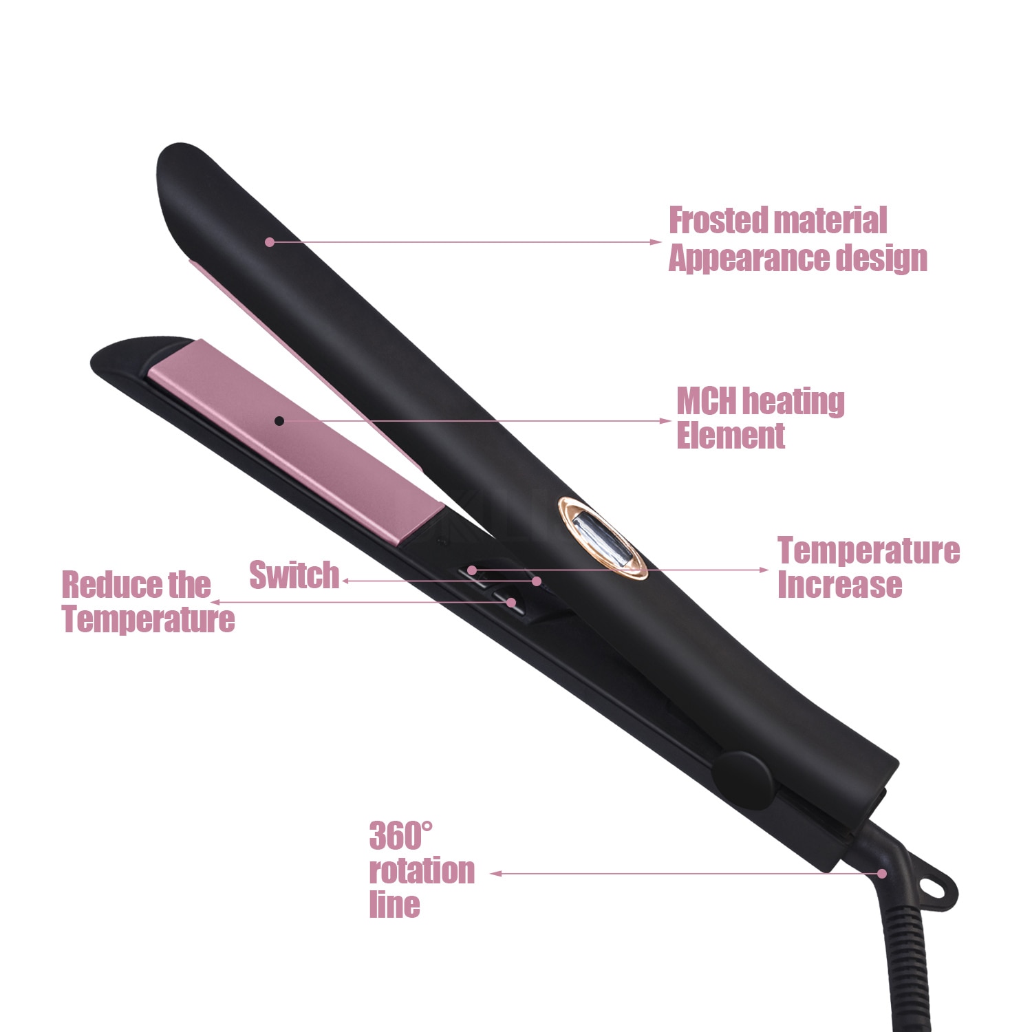 2 in 1 Hair Straightener Hair Curler Electric Hair Iron Hair Straighteners Flat Crimper Straightening Iron
