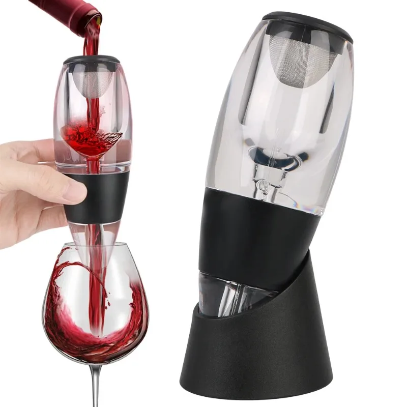 Professionele Wijnkaraf Schenker Met Filter en Basis Snelle Ontnuchterende Wijn Whisky Beluchter Dispenser Voor Kerstmis: Chocolade