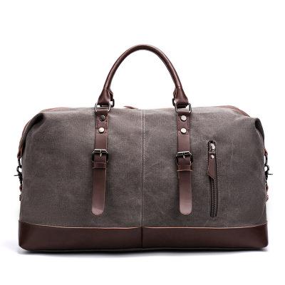 Grande capacidade de viagem saco multifunction men alça ombro duffel saco à prova dmultiple água vários bolsos bagagem sacos mala roupas: GRAY