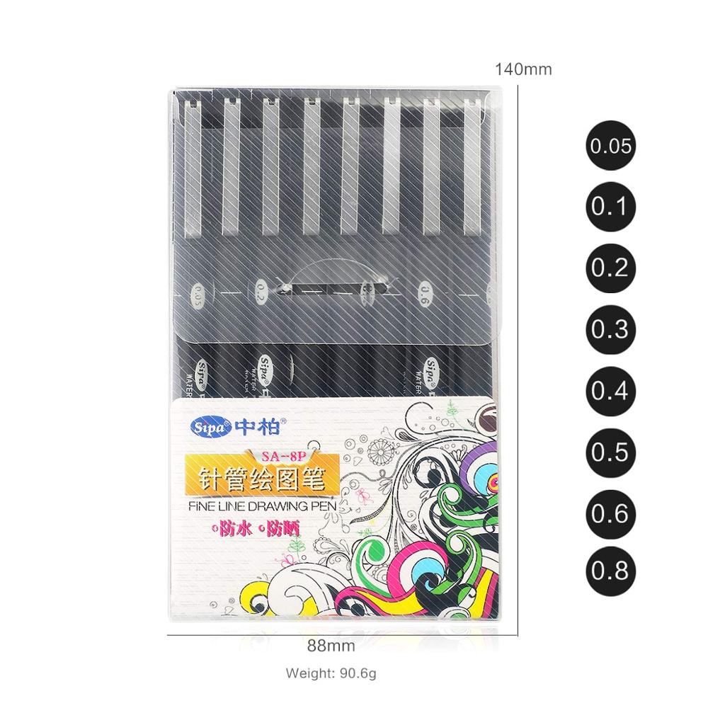 JIANWU 8 stücke oder 10 stücke/set Berufs grafik stift marker stift Art Hand gezogen stift journal stift malerei schule liefert: SA-8P 8pcs