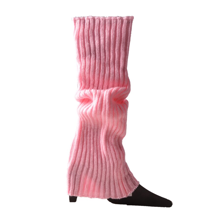 Women Boot Cuffs Leg Warmers Knit Leg Stockings Striped Long Boot Thigh High Stockings Knitted The Knee Socks Arcylic Leg Warmer: Pink