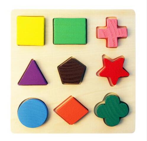 Colorful Cognition Board Montessori Kids Educational Toy Children Jigsaw Puzzle Toys Color Shape Match Game Board Baby Toy GYH: 1 Dengfen