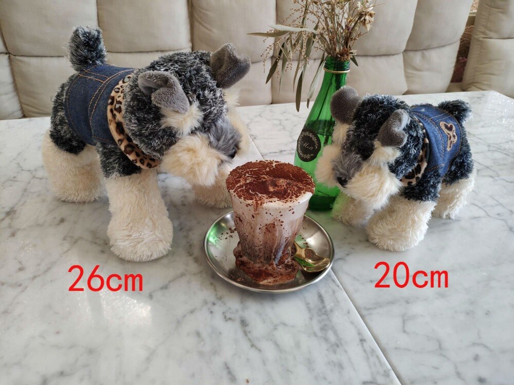 Simulatie Jas Dragen Schnauzer Knuffel Gevulde Dier Hond Speelgoed Voor Kinderen Onderwijs Home Decoratie Fatsoenlijke Bed Speelgoed