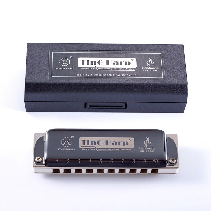 Kongsheng instrumento harmônico azul, 10 buracos, azul, gaita, armónica, harp, profissional, harpa