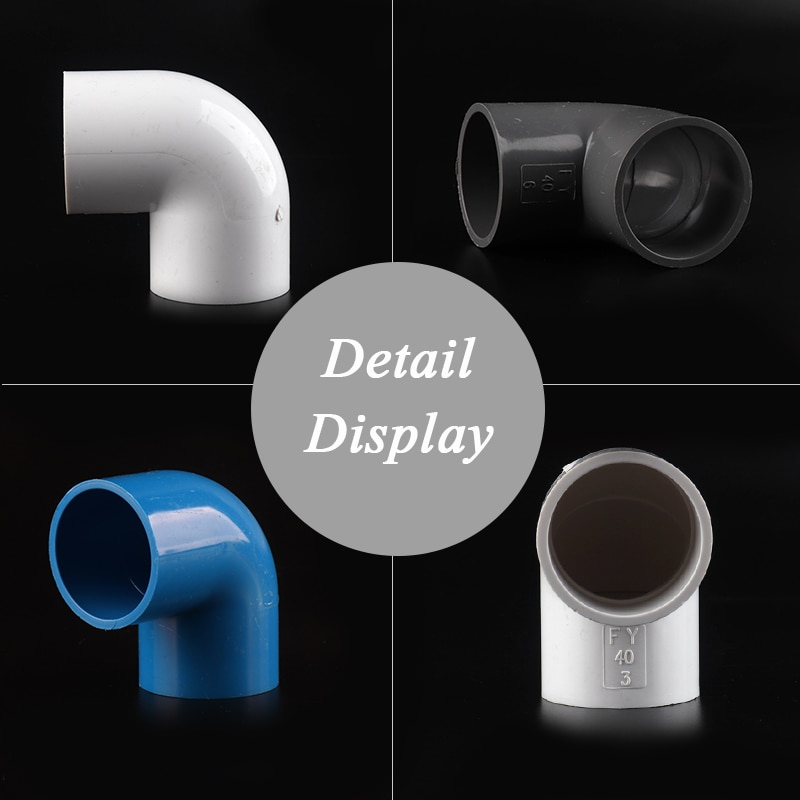 10Pcs 20 25 32 40mm PVC Connector 90Degree Water Supply Pipe Elbow H Plastic Joint Garden Irrigation Water Pipe Fittings