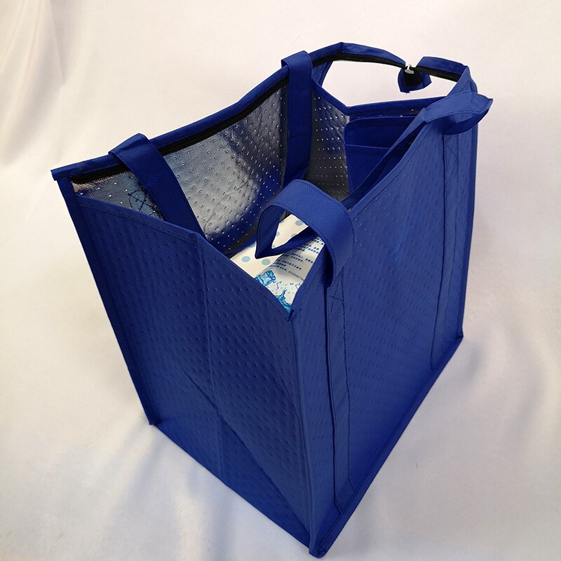 Eco freundliche nicht gewebte kühltasche eis packung lebensmittel wein isoliert kühlen handtasche thermische dosen Halfter Einkaufen tote mittagessen picknick eis tasche