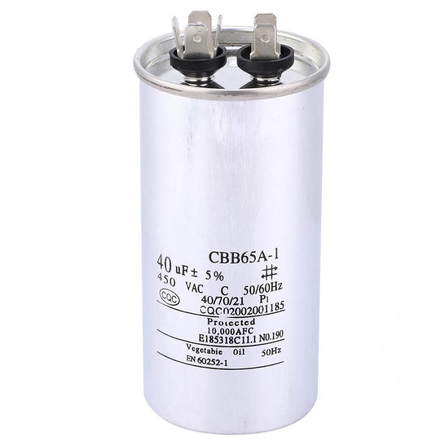 CBB65 40 Uf 450V Condensator Aluminiumfolie Air Start Condensator Voor Airconditioning Wasmachine Vervangingen