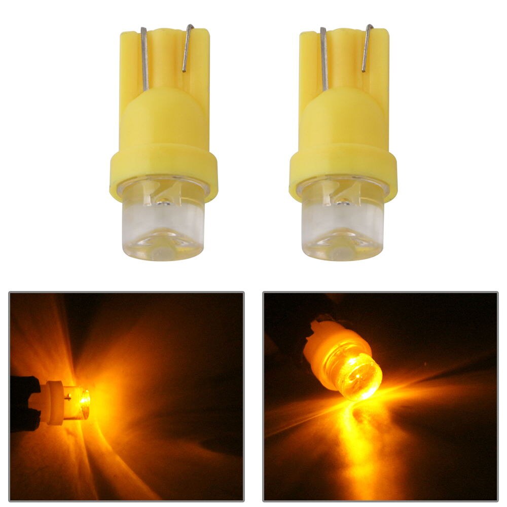 20PCS DC6V 6.3V 555 T10 194 168 Concave Lens LED Bulb Arcade Pinball Battery Game Machine Light White Red Blue Green Amber RGB: Yellow