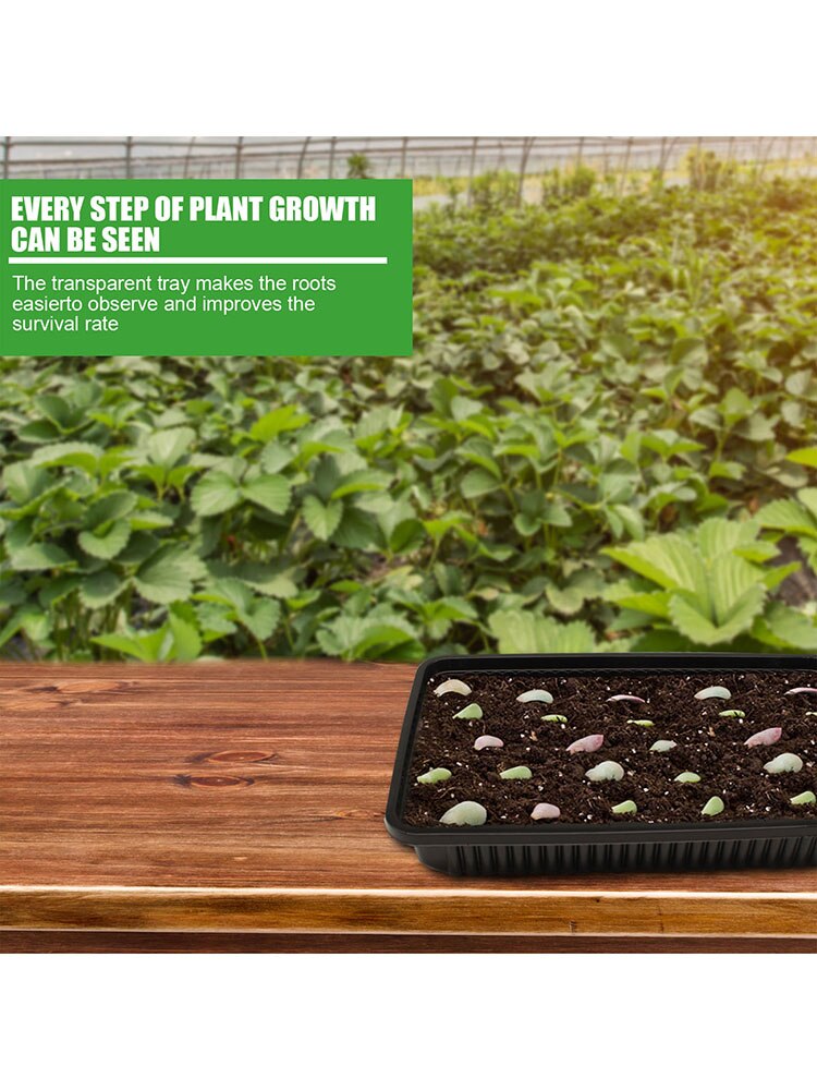 10PCS Plant Germination Tray No Drain Holes Plant Seedling Tray Seed Germination Plant Flower Pots Nursery Grow Box