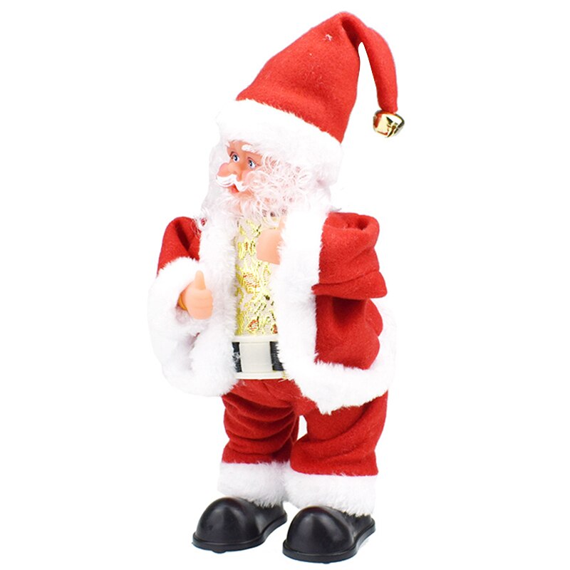 Christmas Santa Claus Shaking Butt Electronic Toy Music Light Doll Xmas Decor Ornament M09