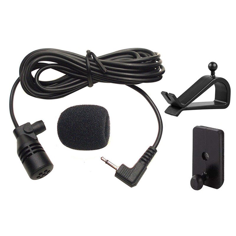 Car Radio 2.5MM External Microphone Fit For Bluetooth Stereo Receiver 4.5V Black