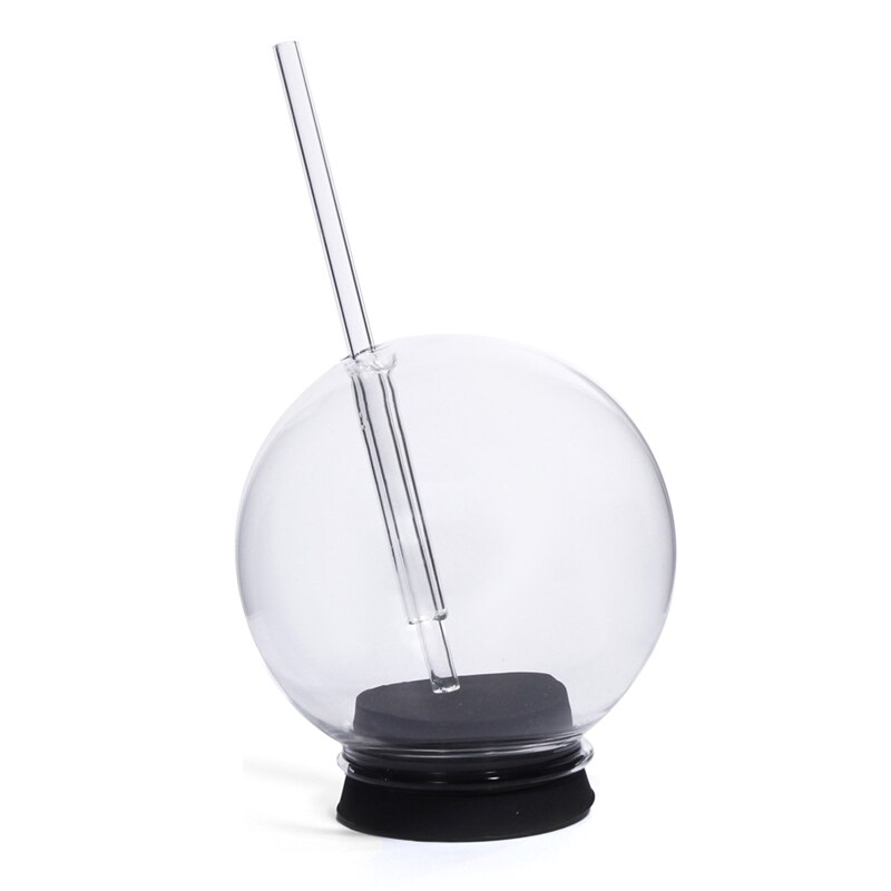 Cocktail Glass Sphere Shaped Reusable Drinking Straw Cup Wine Juice Gla