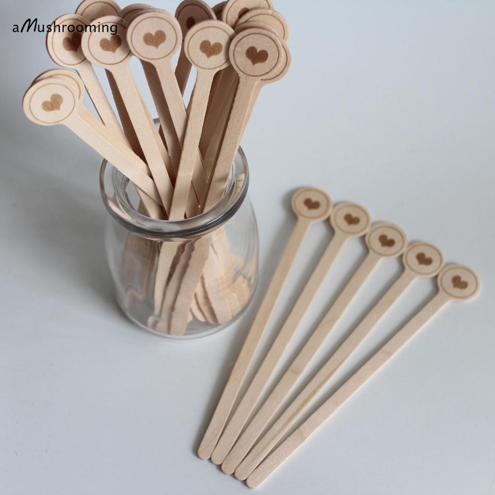 Vlakte Cirkel Drink Stirrers Cocktail Party Bar Sticks Wegwerp Drink Stirrers Voor Drank, Thee, en Ambachten Met Ronde Uiteinden