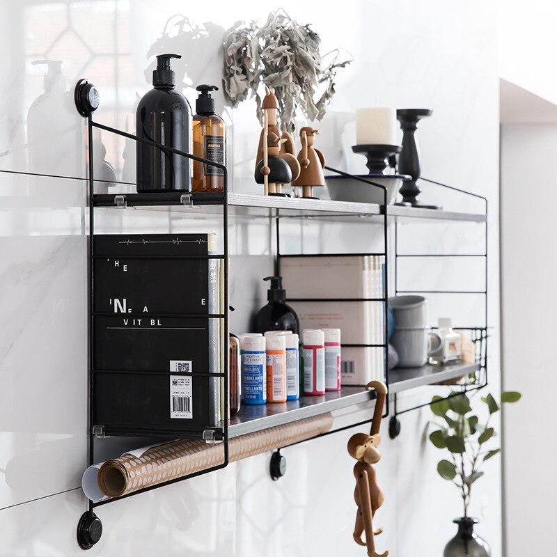 Wall Mounting Free Rack Simple Living Room Background Wall Bookcase Home Simple Combination Book Shelf