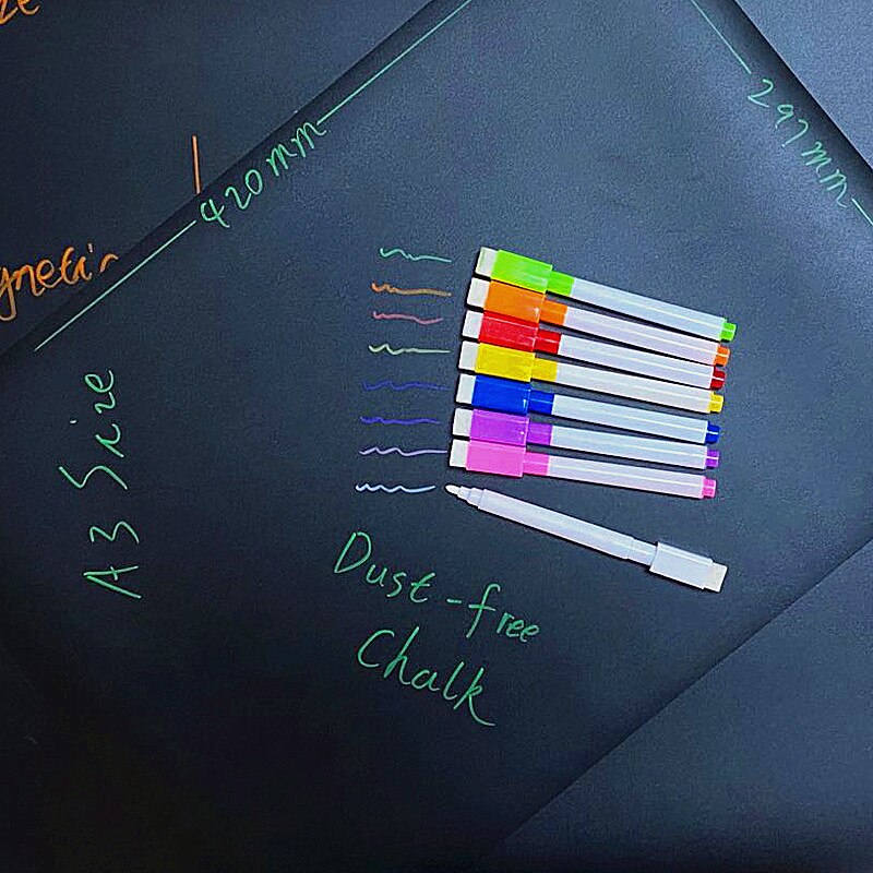 A2 Size Magnetic Chalkboard Chalk Board BlackBoard Fridge Stickers Wall Waterproof Draw Board Calendar Dust Free Liquid Pen