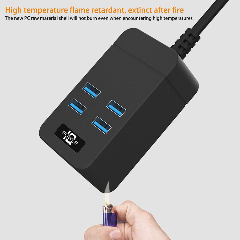 Portable USB Ports Charging Socket 4 USB Ports Charging Socket Charger Adapter EU UK Plug Socket Power Charger Port For Mobile