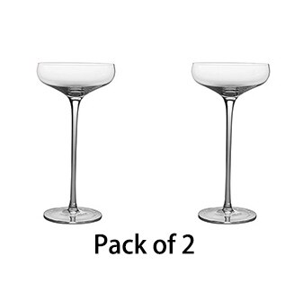 Verre à Cocktail verre à Martini 240ML | 2 pièces de très grande taille, lot de 2 verres de bar en verre,: Default Title