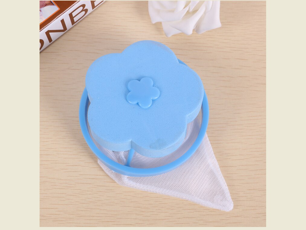 1Pc Washing Machine Balls Hair Lint Fluff Grabbing Remover Reusable Laundry Ball: Blue
