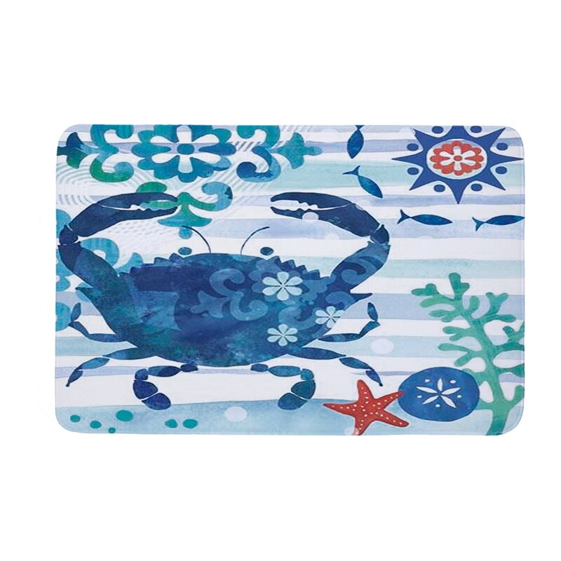 Styl marynistyczny wycieraczka robić butów dywan na podłogę robić salonu wzór żółwiem morskim koral polarny dywan antypoślizgowa wycieraczka Dom dekoracje: 1