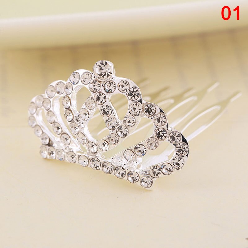 Mini Tiara Hair Clips Princess Crown Comb Costume Accessories for Princess Party Girls Children XIN: 01