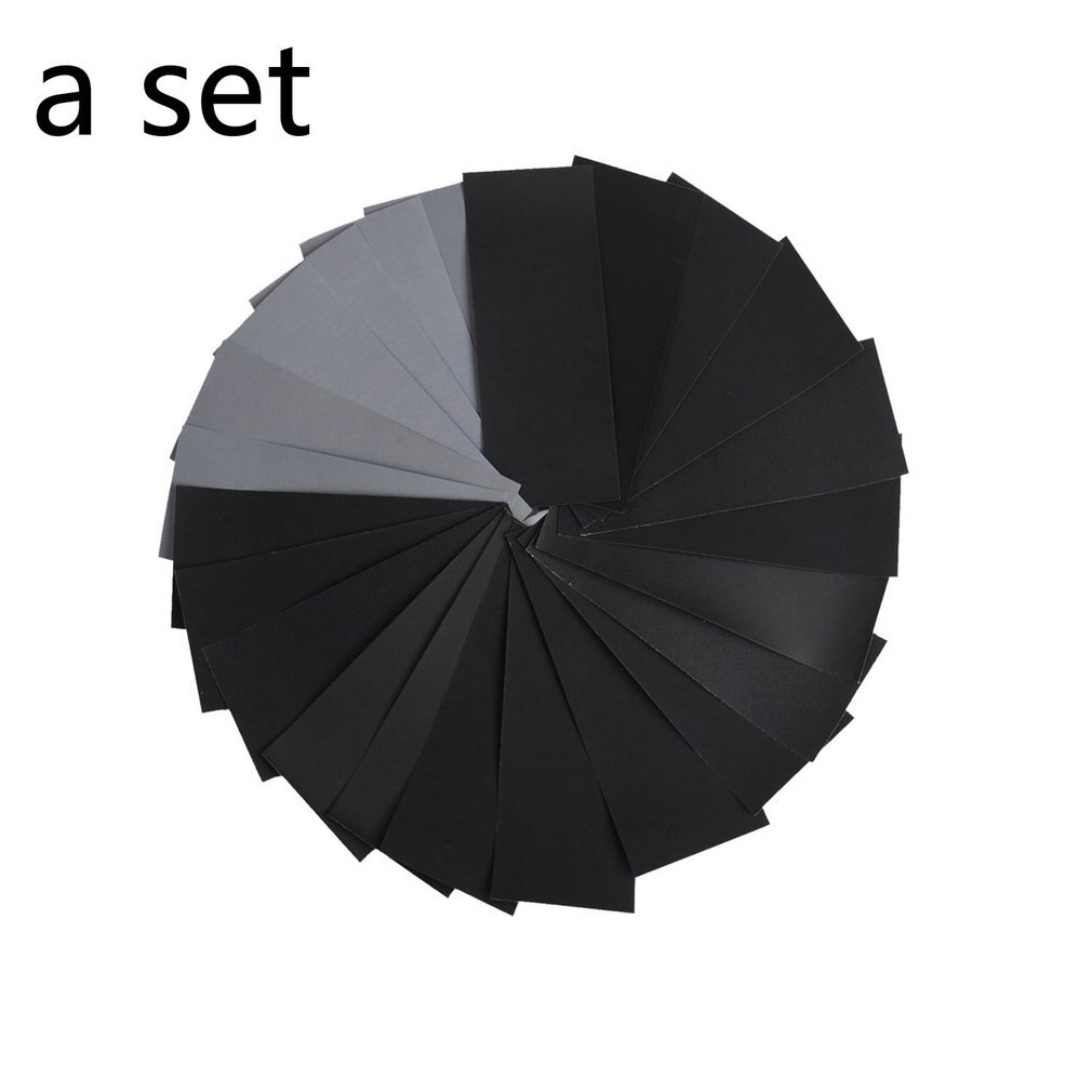 42 Sheets Black Waterproof Abrasive Paper Silicone Carbide Electro Coated Abrasive Paper Wet&Dry Usable