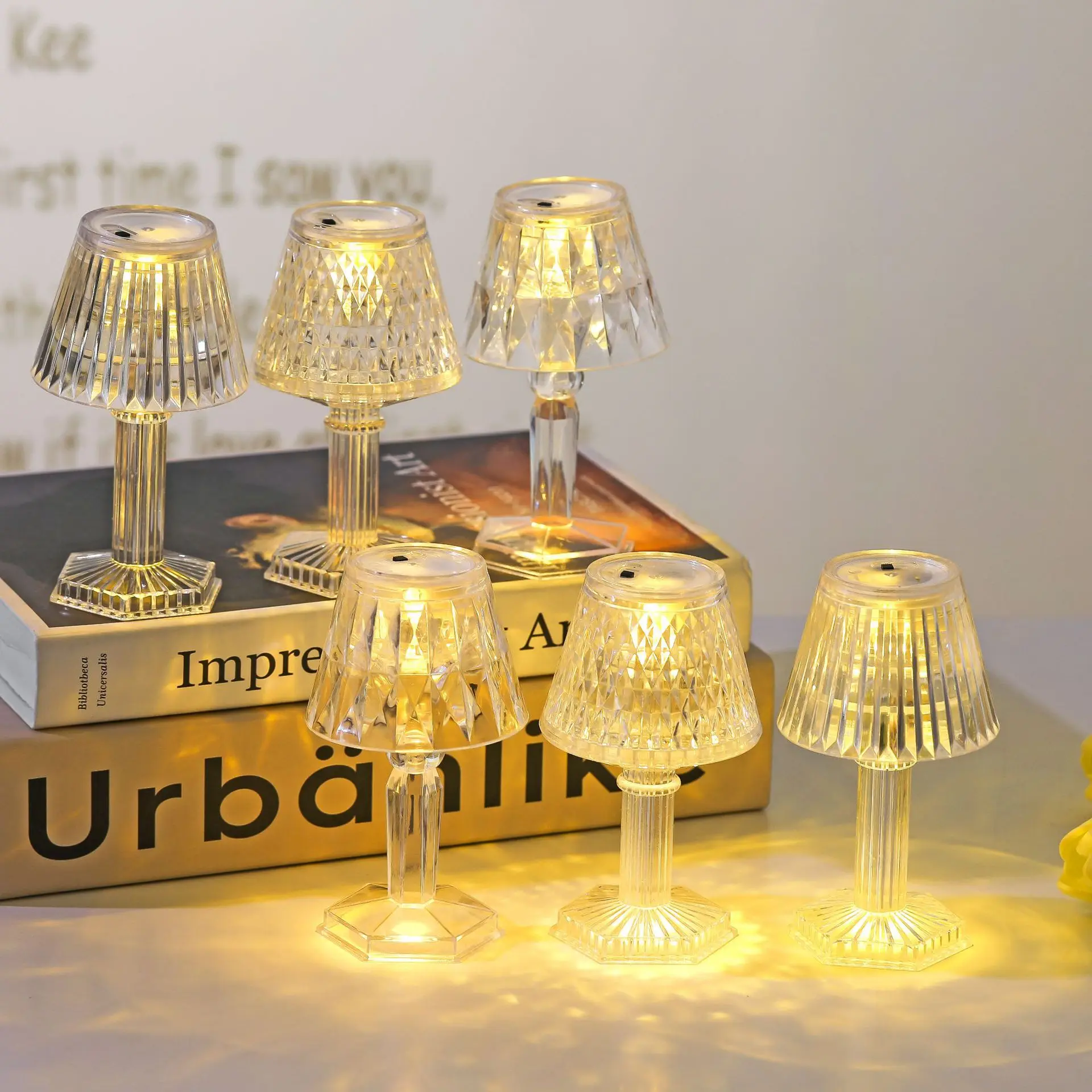 Led Sfeer Kristallen Tafellamp, Restaurant, , Desktop Decoratie Diamant Sfeer Ins Klein Nachtlampje