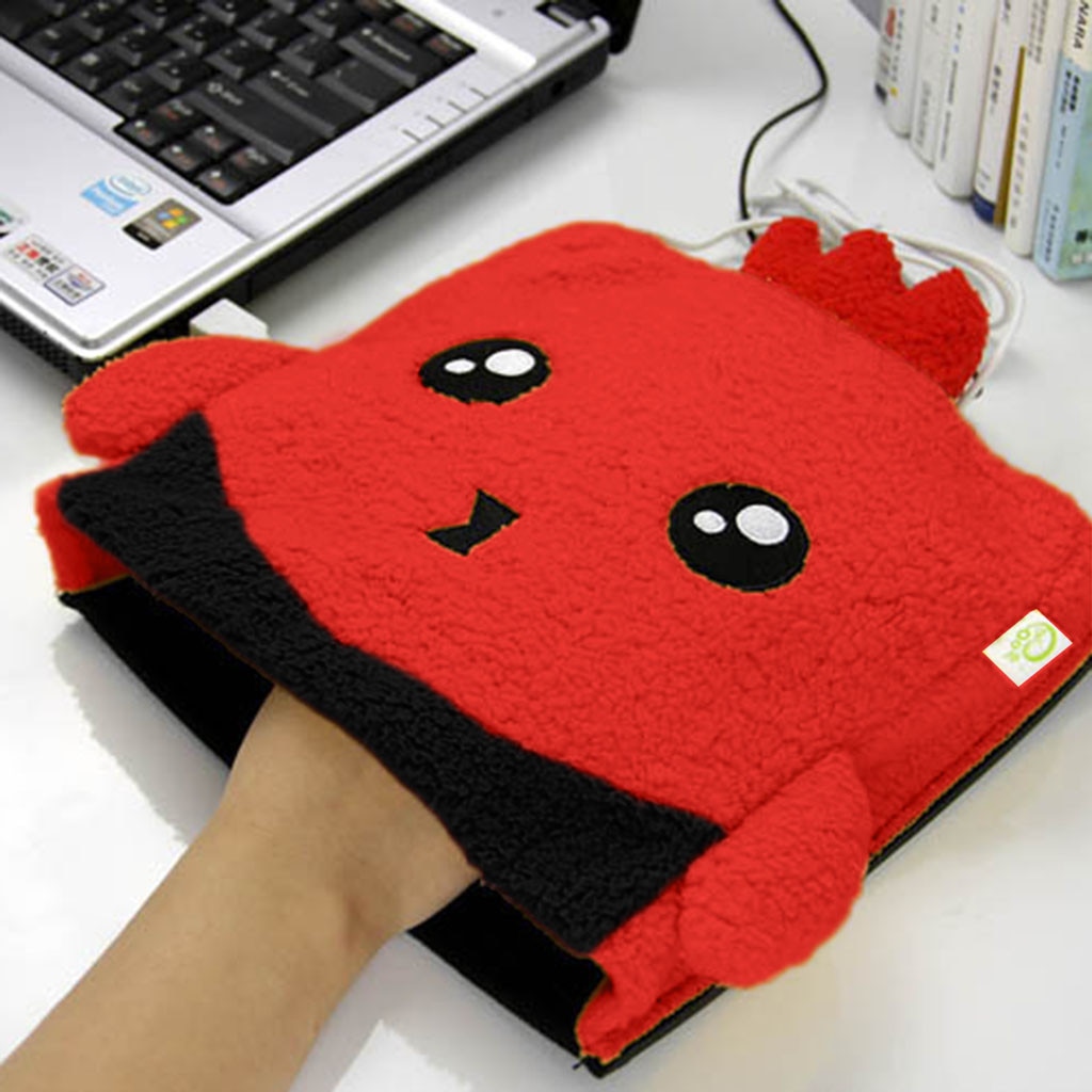 USB Heated Mouse Pad Mouse Hand Warmer with Wrist guard Warm Winter Red Leisure Convenience practical