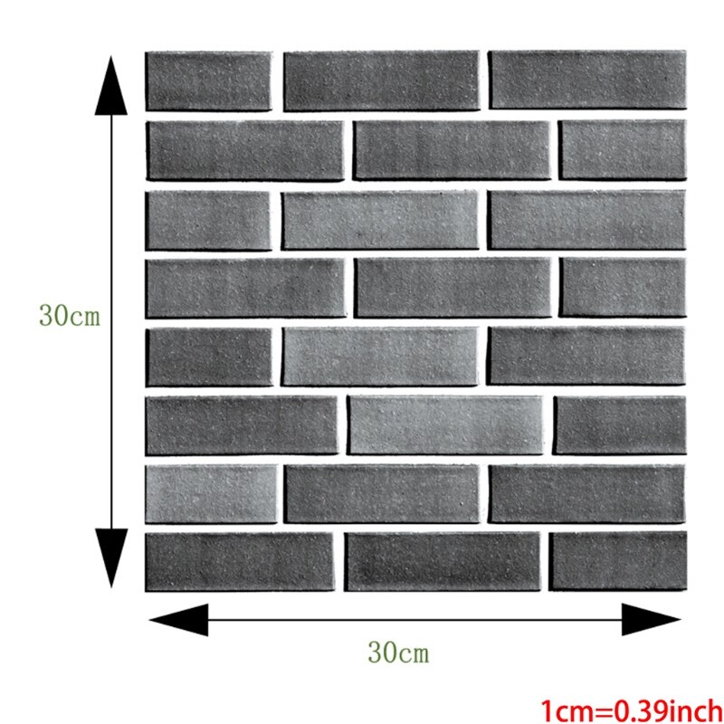 3D Wall Brick Sticker Waterproof Stone Art Wallpaper Self-Adhesive Brick Wallpap