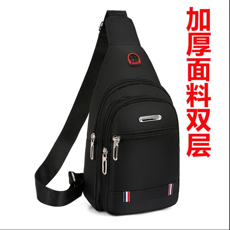 Mannlig usb-lading skulder crossbody-vesker herre anti-tyveri brystveske gymtilbehør sport reisepakke veske: 9905 svarte