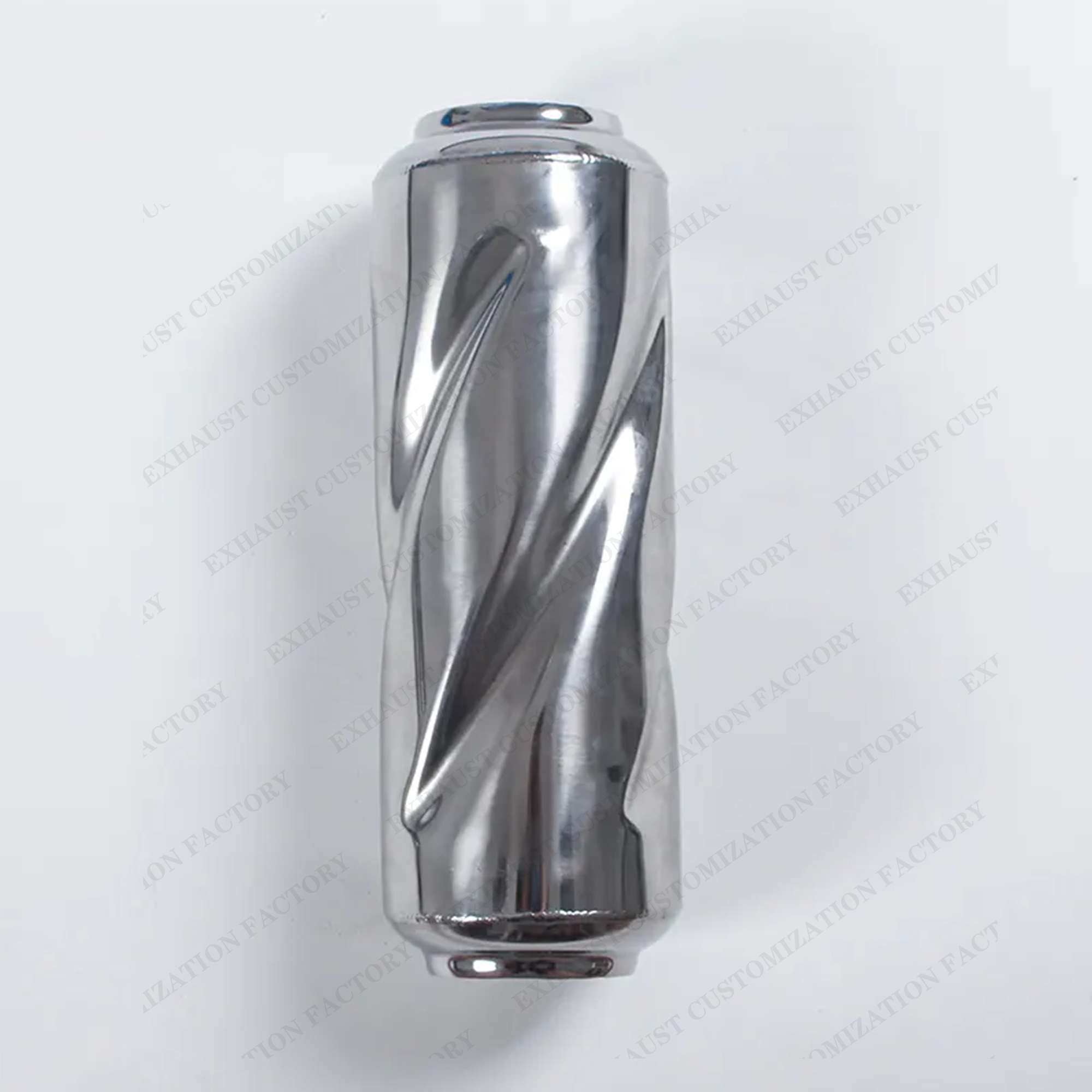 Resonador de escape de rendimiento, silenciador de entrada y salida de 63mm, sistema de escape de superficie en espiral de acero inoxidable 304, accesorios para coche DIY