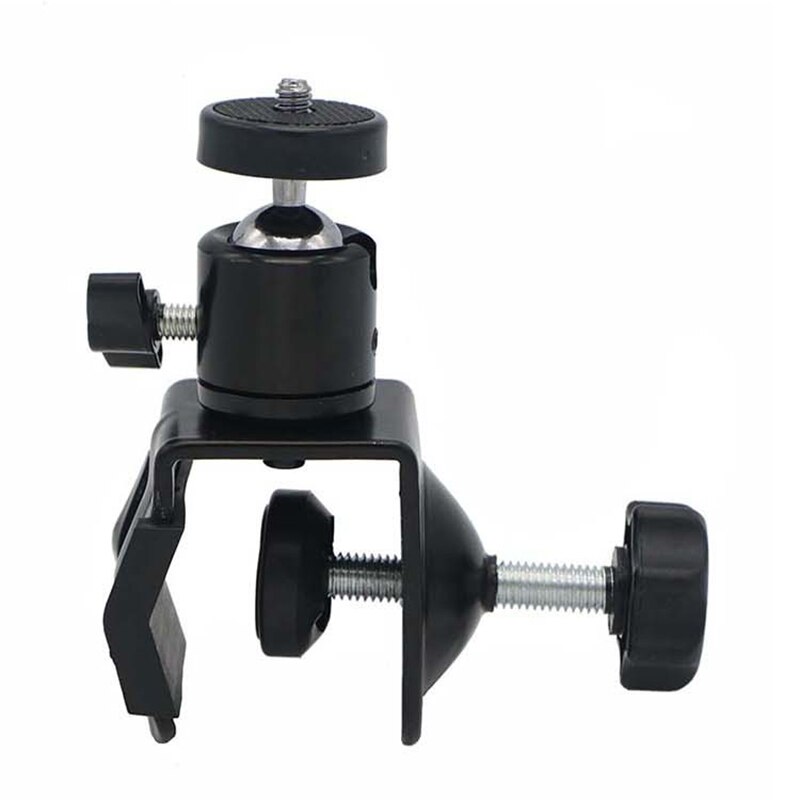 Multifunctional U Clamp Clip with Ball Head Bracket 360 Degree Swivel for Camera Flash Light Stand