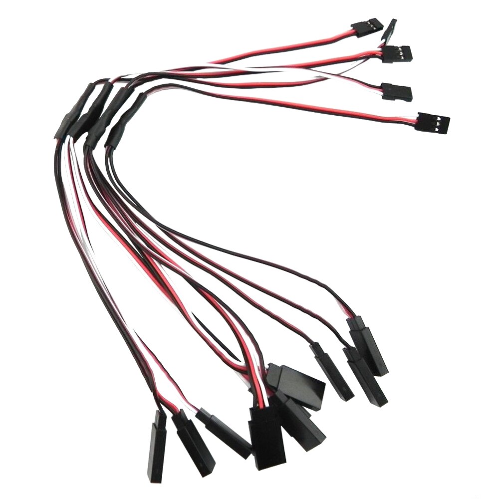 10 Cavi Prolunga Per Servo RC, Lunghezze 100-500mm, Maschio-femmina, Universali Per Futaba/JR