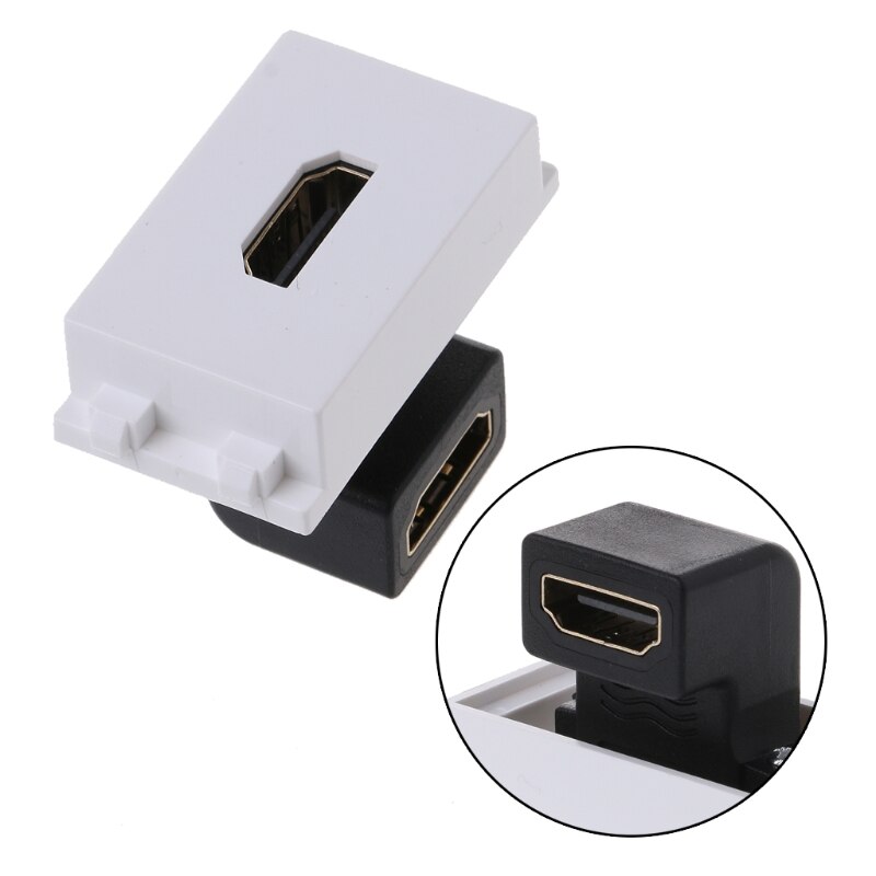 90 HDMI Female to Female Connector with Angle Side HDMI Wall Plate