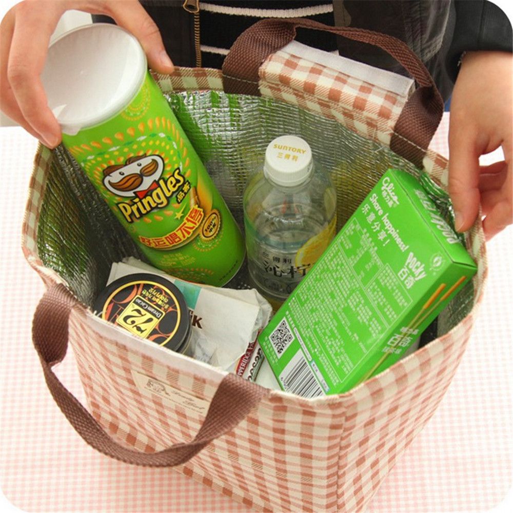 Cute Women Animal Portable Insulated Canvas Cooler Picnic Lunch Bag Thermal Food Tote Breakfast Organize Waterproof Storage