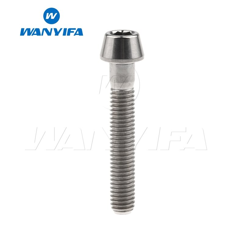 Wanyifa Titanium Ti Bolt Screw Conical Tapered Head Bolt for Bicycle Headset M6 x 20 25 30 35mm: M6x30mm Original