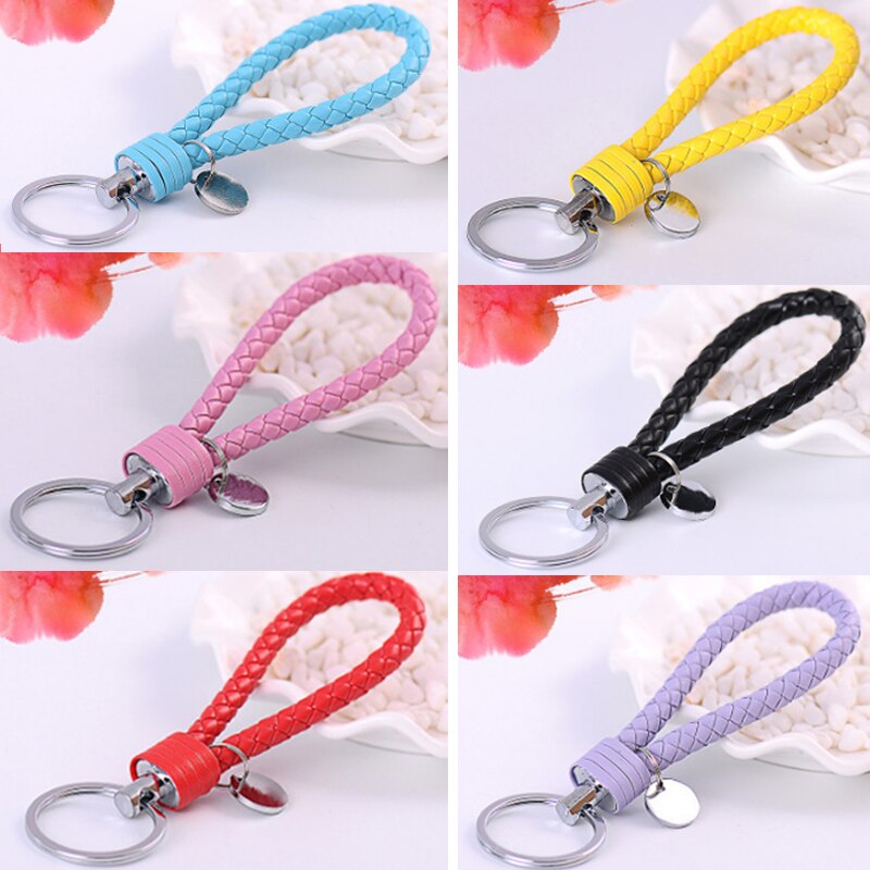 Double Loop Rhinestone Crystal Keychain Horseshoe Buckle Metal Car Key Pendant General Multicolor Hanging