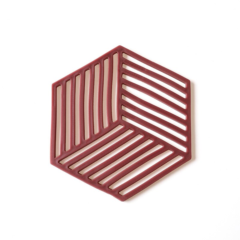Set de table en Silicone, 1 pièce, dessous de verre isolant à la chaleur, tapis Simple, pour la décoration de la maison, pour bureau: A