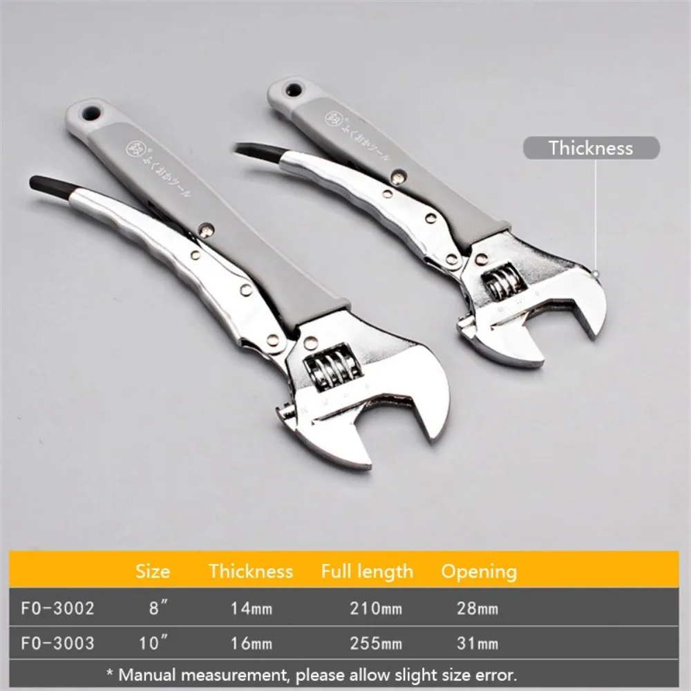 Industriële verstelbare moersleutel 30-33 mm opening Universele moersleutel Koolstofstaal Mechanische werkplaats Handreparatiegereedschap