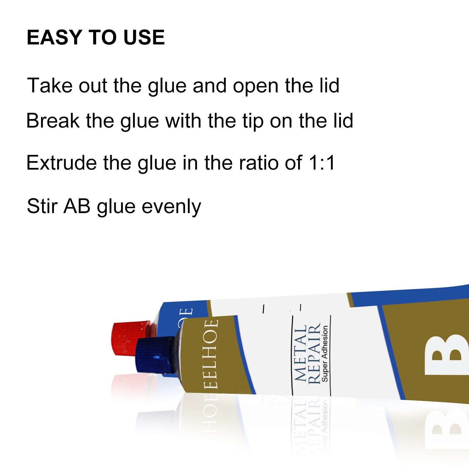 type metal repair glue 80g for industrial-heat resistance cold welding metal repair glue for cracks, fuel tank water pipes