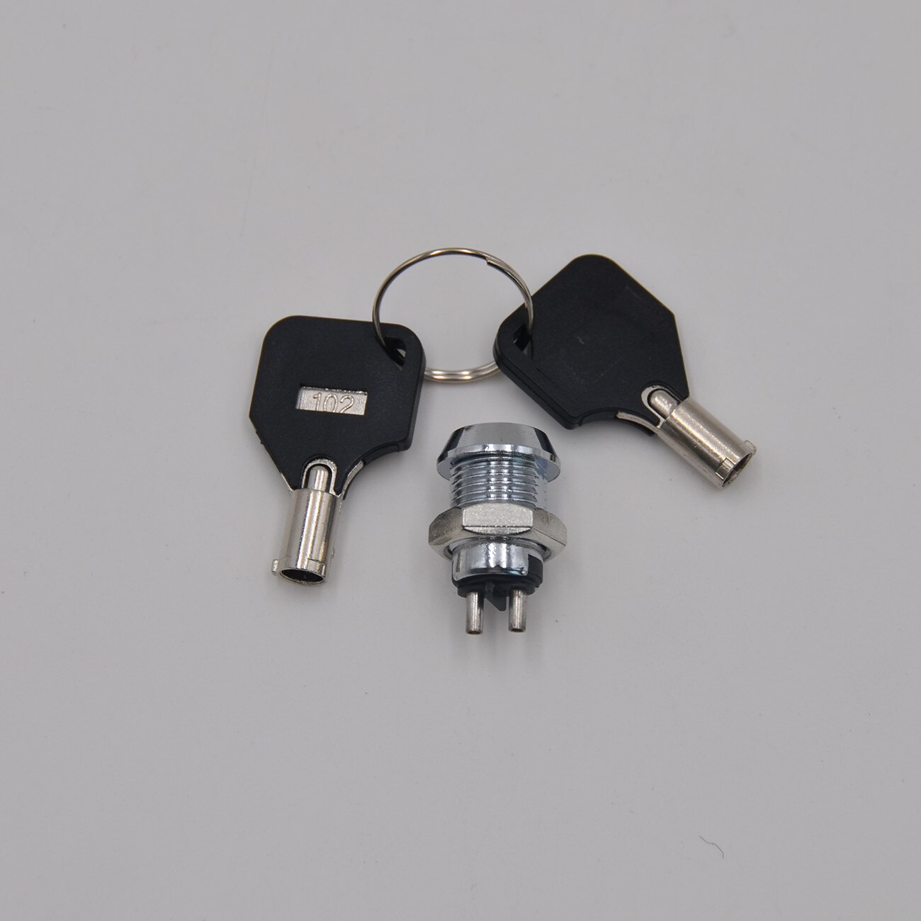 Universal Key Operated Security Barrel Switch SPST On-Off 2 Position Common 2 Keys