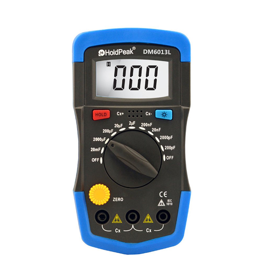 DM6013L Portable Handheld Digital Capacitance Capacitor Meter 1999 Counts Tester 200pF~20mF Data Hold Backlight