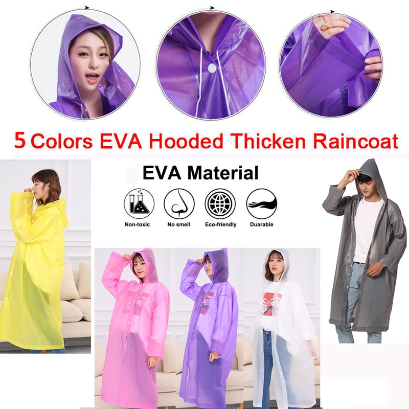 Motorrad Fahrer Regenjacke klar sehen durch wasserdicht Frauen Männer Regenjacke EVA Stoff lang Regen Mantel Poncho Schutz