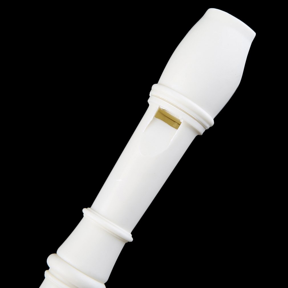 Draagbare Size Wit Abs Hars Instrument Musical Sopraan Recorder Lange Fluit Vingeren Vroege Onderwijs Voor Kinderen