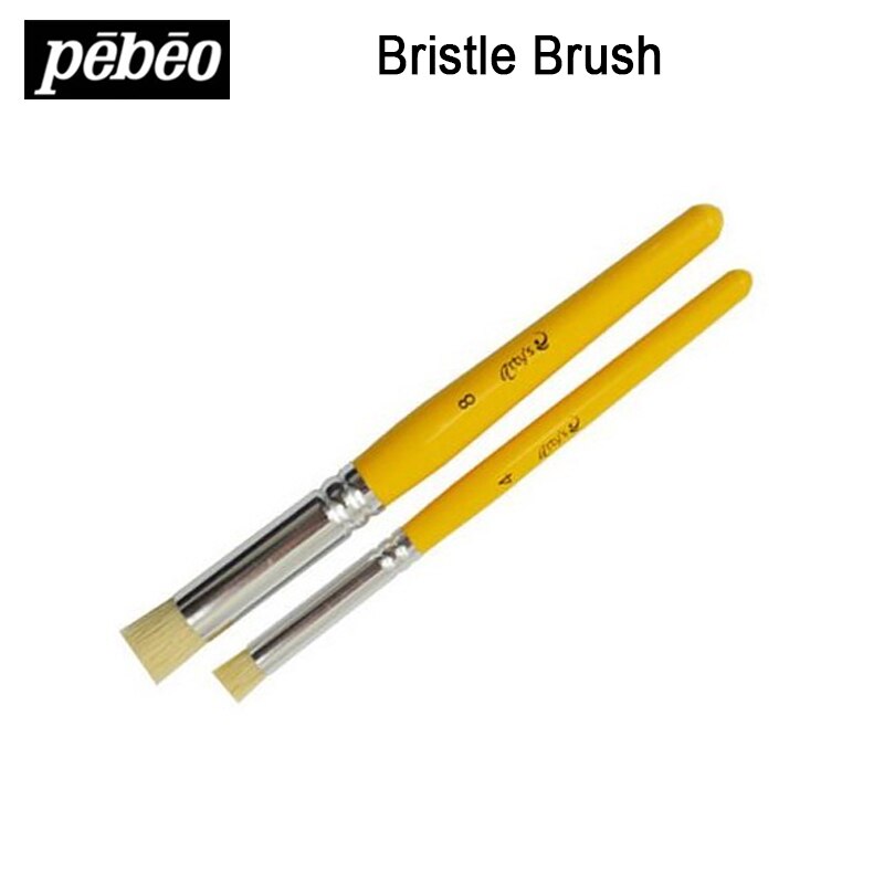 2pcs/set Pebeo Bristle Paint Brush Textile/Decorative Pigment templates Fabric /Deco Paint Stencil brush